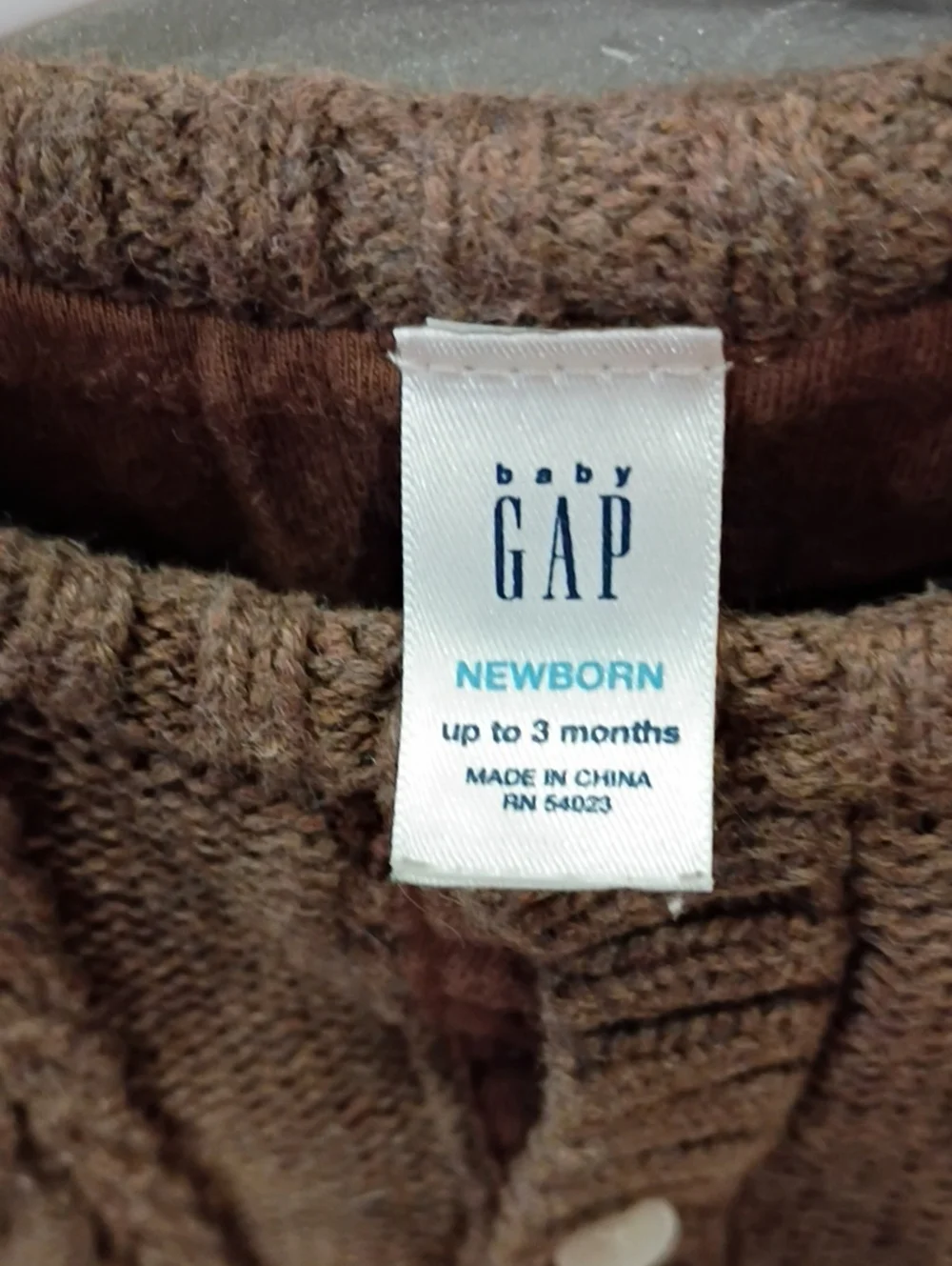 Baby GAP Brown Cable Knit One-Piece